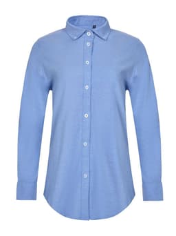 Camisa oxford stretch manga larga mujer