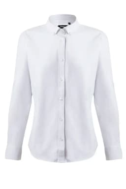 Camisa oxford stretch manga larga mujer