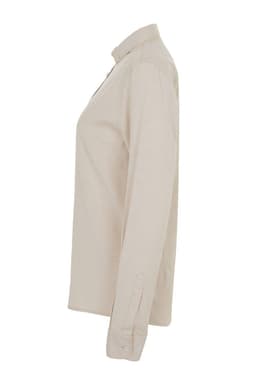 Camisa oxford stretch manga larga mujer