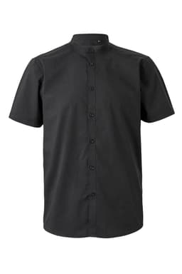 Camisa cuello tirilla stretch manga corta hombre