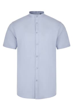 Camisa cuello tirilla stretch manga corta hombre