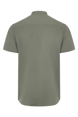 Camisa cuello tirilla stretch manga corta hombre