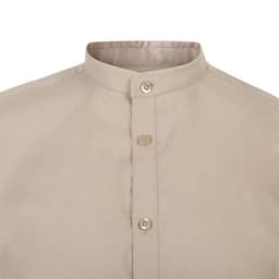 Camisa cuello tirilla stretch manga corta hombre