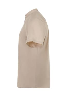 Camisa cuello tirilla stretch manga corta hombre