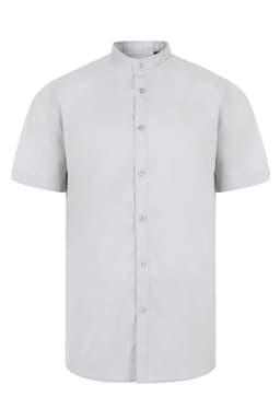 Camisa cuello tirilla stretch manga corta hombre