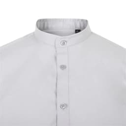 Camisa cuello tirilla stretch manga corta hombre