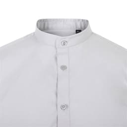 Camisa cuello tirilla stretch manga corta hombre