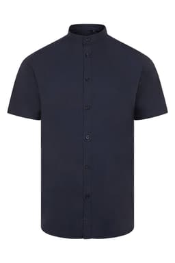 Camisa cuello tirilla stretch manga corta hombre