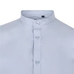 Camisa cuello tirilla stretch manga larga hombre