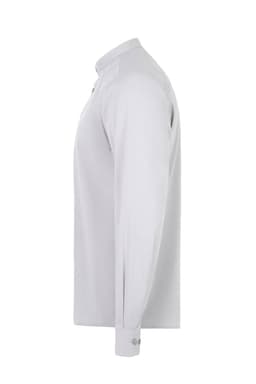 Camisa cuello tirilla stretch manga larga hombre