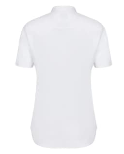 Camisa cuello tirilla stretch manga corta mujer