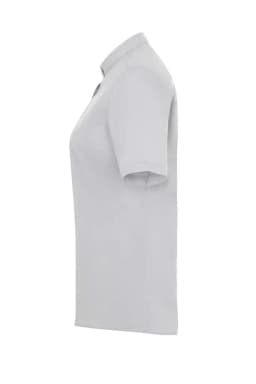 Camisa cuello tirilla stretch manga corta mujer