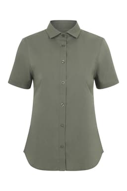 Camisa manga corta stretch mujer