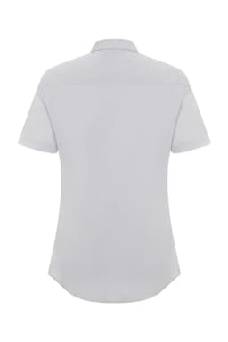 Camisa manga corta stretch mujer