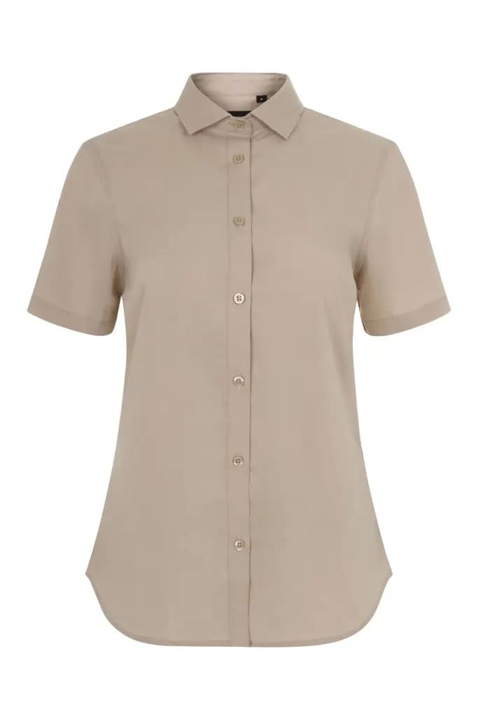 Camisa manga corta stretch mujer