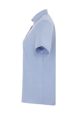 Camisa oxford stretch manga corta mujer