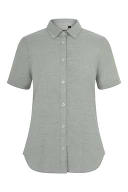 Camisa oxford stretch manga corta mujer