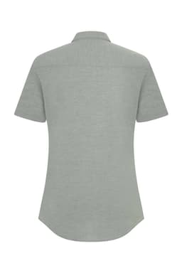 Camisa oxford stretch manga corta mujer