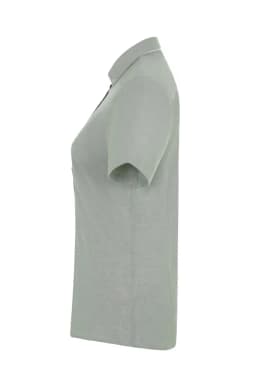 Camisa oxford stretch manga corta mujer