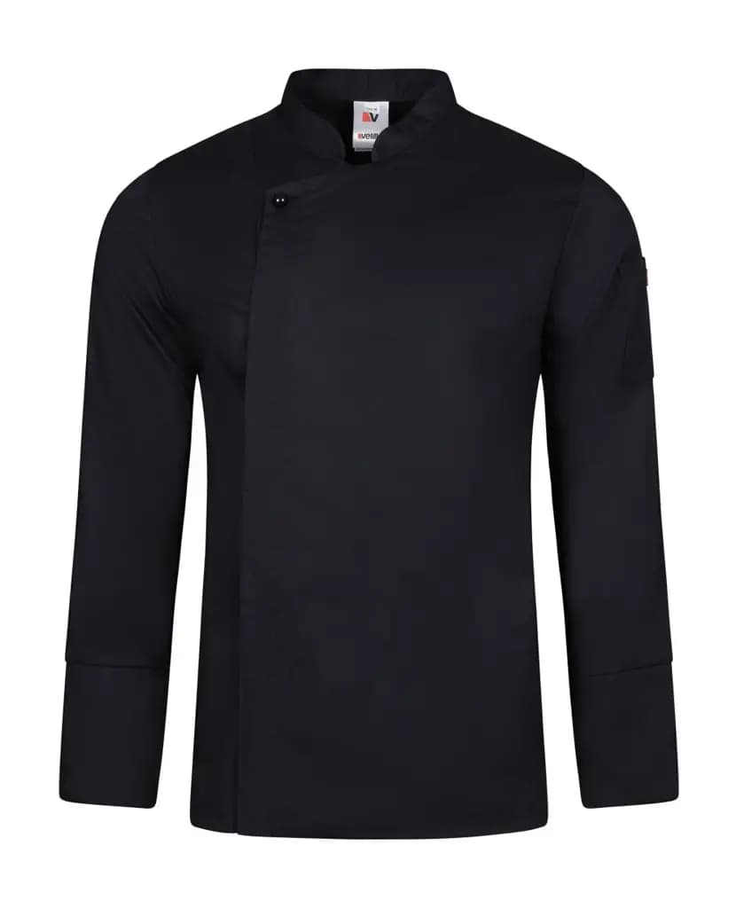 Chaqueta de cocina con cremallera