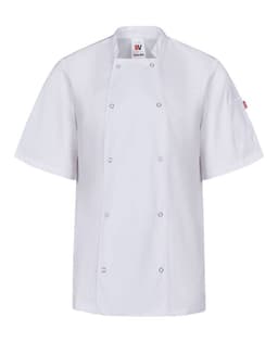Chaqueta de cocina con automáticos manga corta