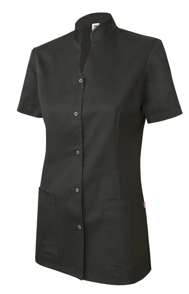 Chaqueta con automáticos manga corta mujer