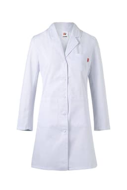 Bata semientallada manga larga mujer