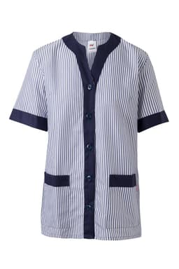 Chaqueta a rayas manga corta mujer