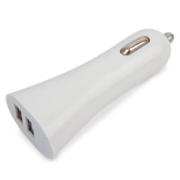 CARGADOR DE COCHE DOBLE USB BLANCO