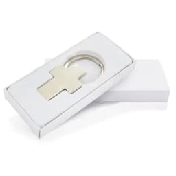 LLAVERO METALICO FORMA CRUZ "CHRISTIAN"