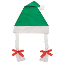 GORRO DE NAVIDAD CON TRENZAS