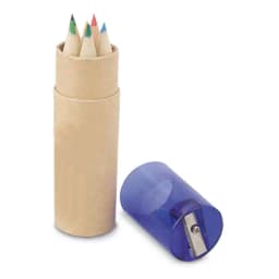 CAJA REDONDA 6 COLORES Y SACAPUNTAS "DAFFY"