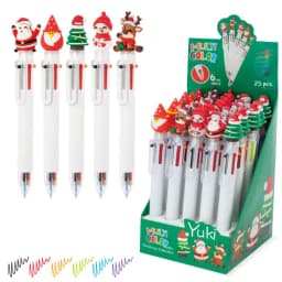 SET NAVIDEÑO BOLIGRAFOS MULTICOLOR "YUKI"