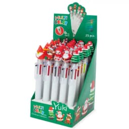 SET NAVIDEÑO BOLIGRAFOS MULTICOLOR "YUKI"
