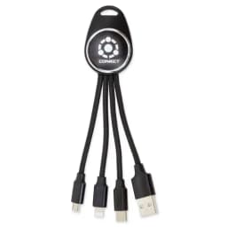 CARGADOR DE LUZ LED 3 EN 1 "TECHNO"