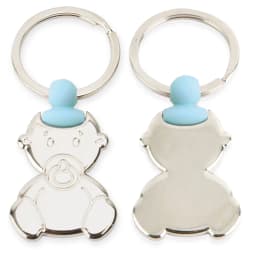 LLAVERO BEBE CHUPETE CELESTE