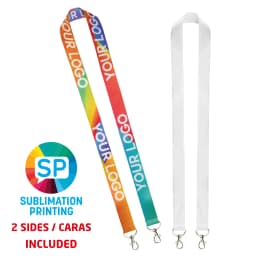 LANYARD SUBLIMACION DOBLE CARA 2 MOSQUETONES"NAYA"