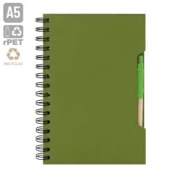 CUADERNO A5 CON BOLIGRAFO ECO "GREEN LIFE"