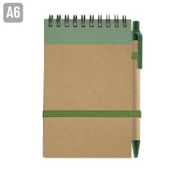 BLOC DE NOTAS CON BOLIGRAFO RECICLADO "MAEL"