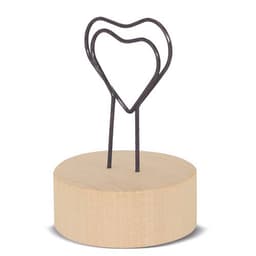 MEMO CLIP CON BASE DE MADERA "LOVE U"