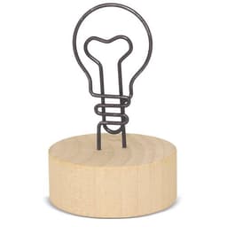 MEMO CLIP CON BASE DE MADERA "EUREKA"