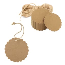 ETIQUETA KRAFT FESTONEADA "BETSY" (1 PACK 100 UD)