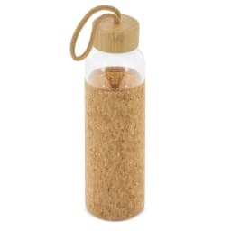 BOTELLA CRISTAL TAPON BAMBU/CORCHO "ZASI"