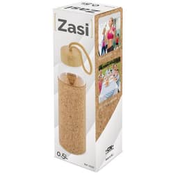 BOTELLA CRISTAL TAPON BAMBU/CORCHO "ZASI"