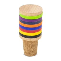 TAPÓN CORCHO Y MADERA CON ANILLAS IDENTIFICADORAS PARA COPAS “TRIANA”