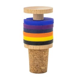 TAPÓN CORCHO Y MADERA CON ANILLAS IDENTIFICADORAS PARA COPAS “TRIANA”