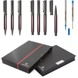 ESTUCHE BOLIGRAFO+ROLLER DOBLE RECAMBIO GENOVA PIERRE CARDIN