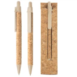 BOLIGRAFO CORCHO/FIBRA DE TRIGO CON FUNDA CORCHO