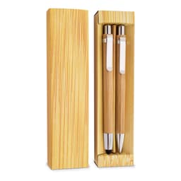 SET BOLIGRAFO Y PORTAMINAS BAMBU "ELASTIC"