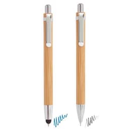 SET BOLIGRAFO Y PORTAMINAS BAMBU "ELASTIC"
